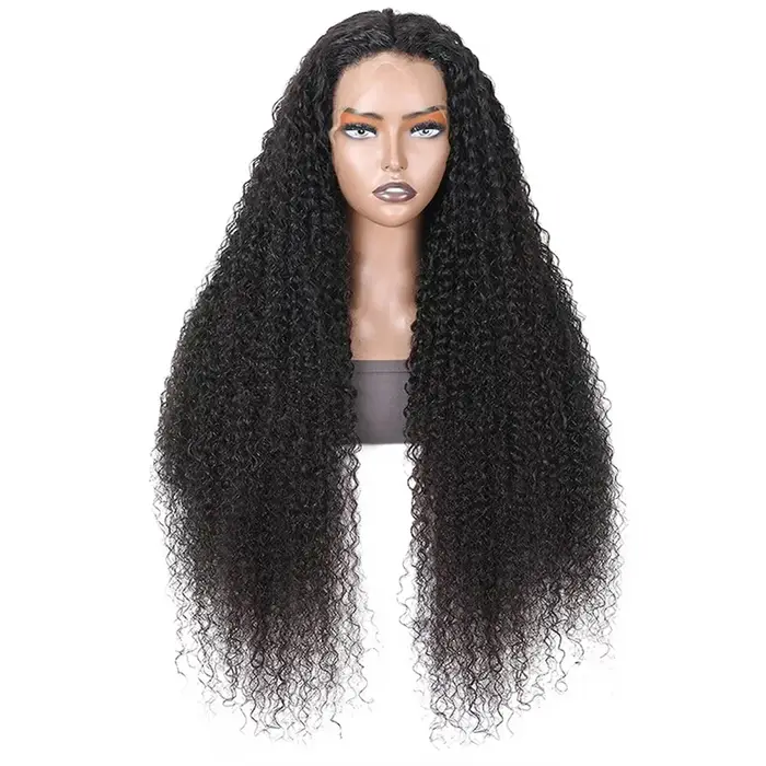 Perruque Lace Wig Deep Wave Naturelle Bouclée pour Femme, Cheveux Humains, 13x4 HD, 13x6, 4tage, Den