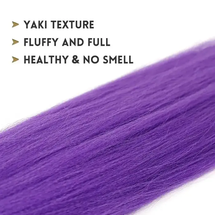 Perruque de Cosplay KPOP Rumi tressée violette longue de 26 pouces