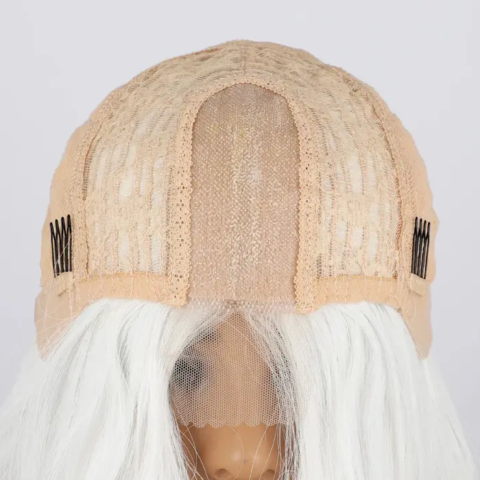 Perruque synthétique blanche pour femmes