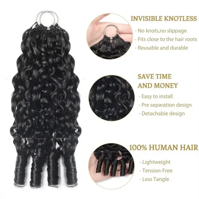 Cheveux humains bouclés birmanes pour crochet, 30 pouces, 120g, pré-séparés, pour femmes noires, lot