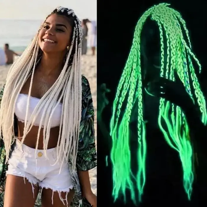 Extensions de cheveux tressés lumineux