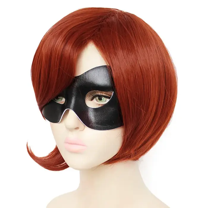 Perruque de cosplay synthétique incroyable pour fille et lunettes