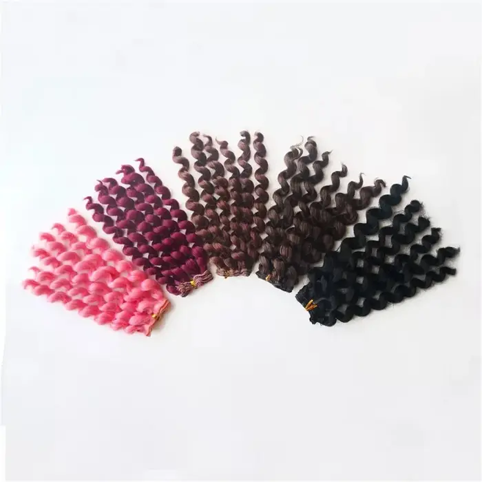 1 pièce Extensions de cheveux bouclés à visser 20*100cm pour toutes les poupées
