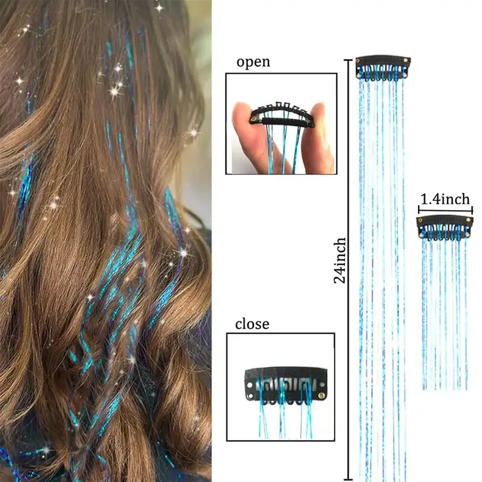 Extensions capillaires synthétiques à clips