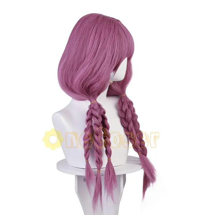 Aura Cosplay Perruque, Cheveux en Fibre et Bonnet