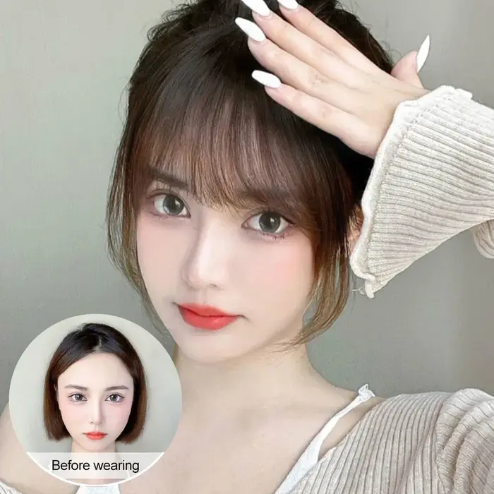Frange de cheveux humains pince aérienne dans les Extensions