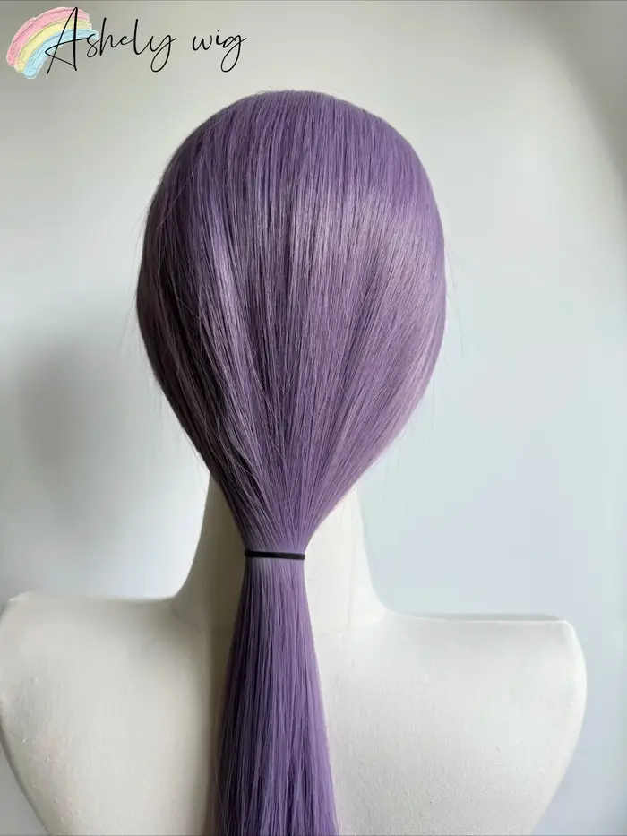 Ashely perruque violet clair spécial gris-violet dentelle avant perruques 13*4 24 pouces longue droi
