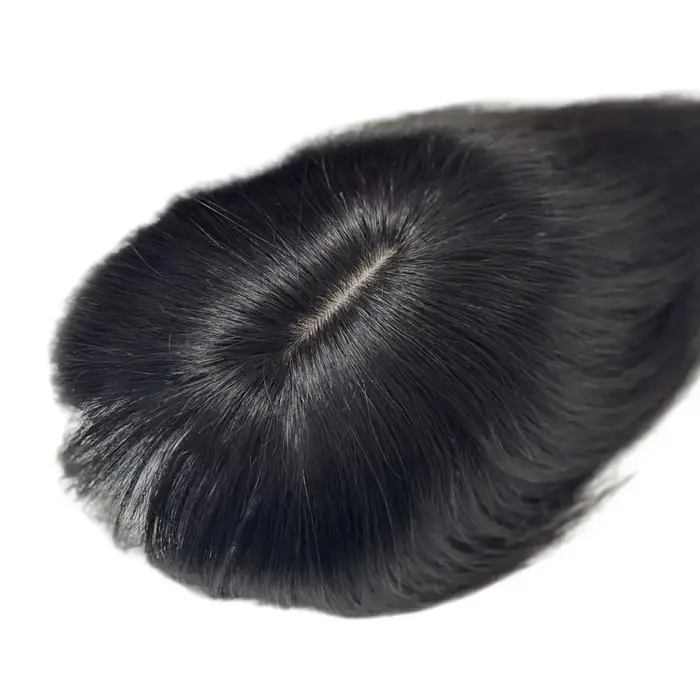 Extensions capillaires naturelles brésiliennes en T-part avec frange 3D à clipser pour femmes, couvrant la perte de cheveux, en cheveux humains