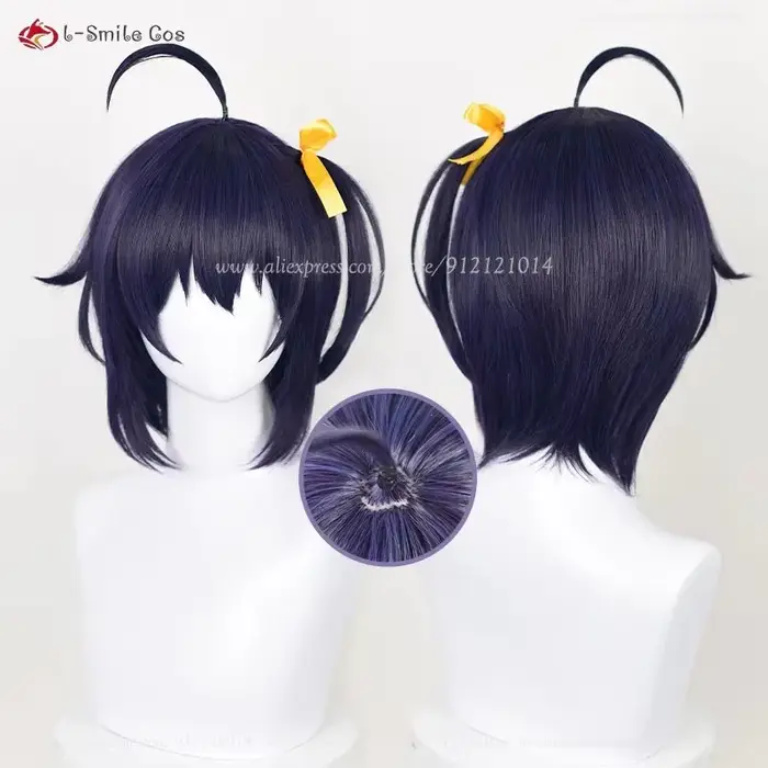 Anime Tokyo Anashi Rikka Cosplay Perruque pour Femme, Bleu, Violet, Perruques avec Masque pour les Y