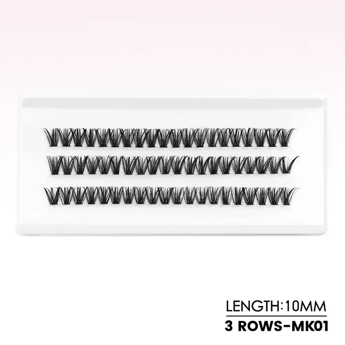 WOSHEER Kit d'extension de cils bricolage grappes Kit d'extension de cils 40D Kit de cils avec liais