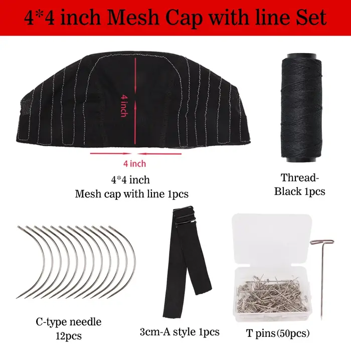 Bonnet de perruque pour la fabrication de perruques bonnet de perruque extensible avec accessoires d