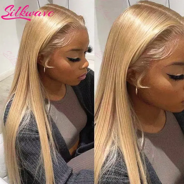 13x4 droite miel blond dentelle avant perruques cheveux humains 13x6 Hd dentelle frontale perruque p