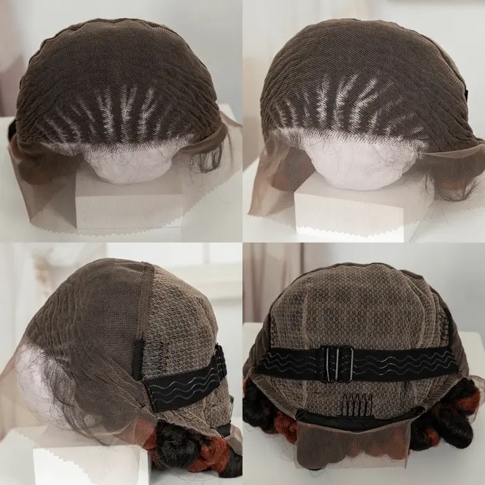 Cornrow tressé perruques synthétiques pleine dentelle colorée Bantu tressé perruques naturel sans no