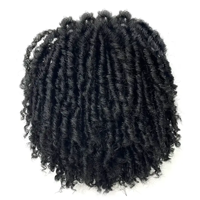 Demi-perruque tressée courte Dreadlock