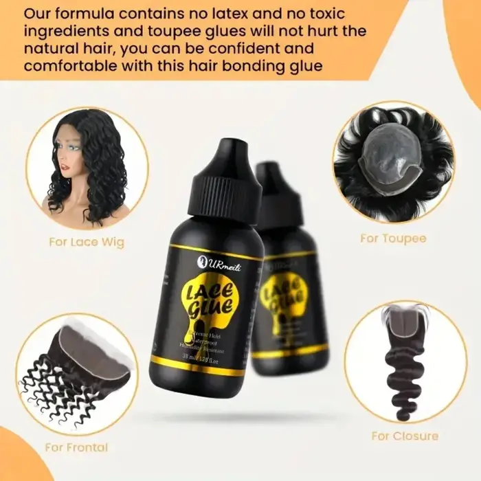 4 pièces accessoire de perruque colle de perruque avant de dentelle, Spray de fusion de liaison de d