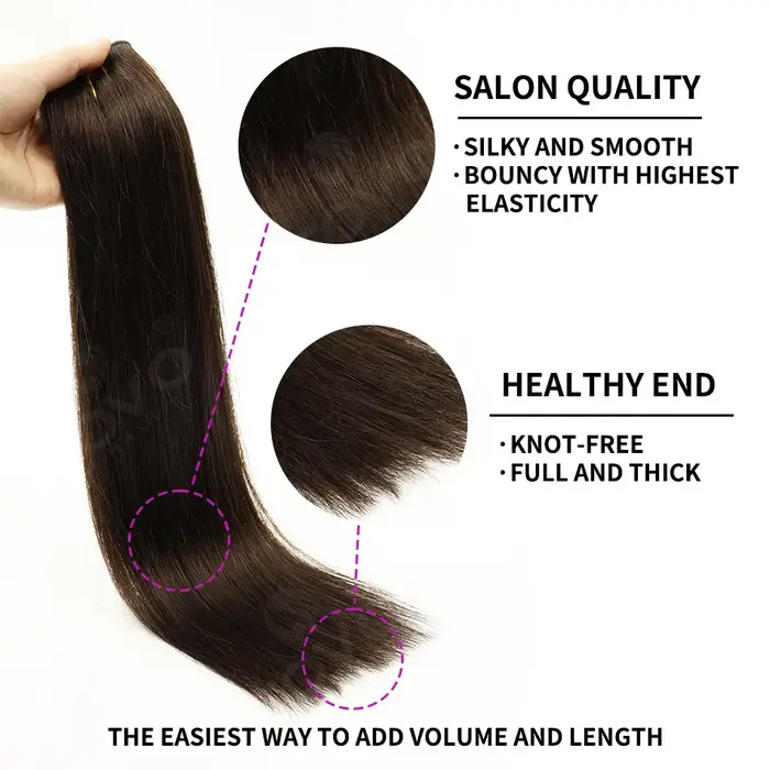 Extensions de cheveux Halo de 14 à 28 pouces