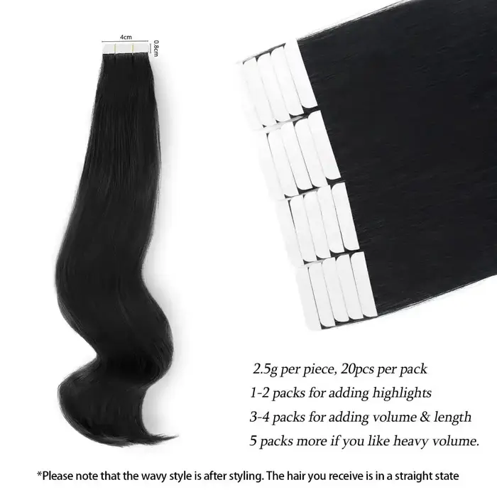 Tape in Hair Extensions Natural Human