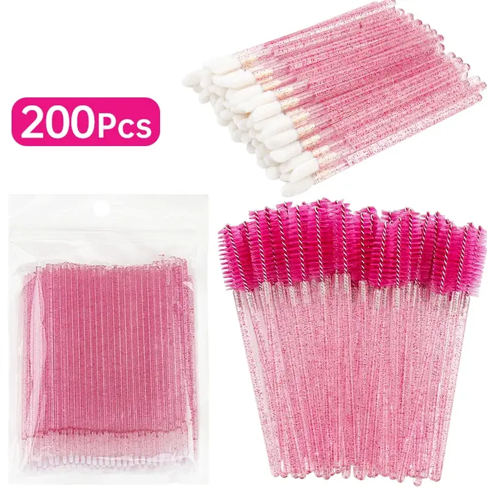 Ensemble de maquillage pour extensions de cils, 200 pièces, Micro brosse spéciale pour l'élimination