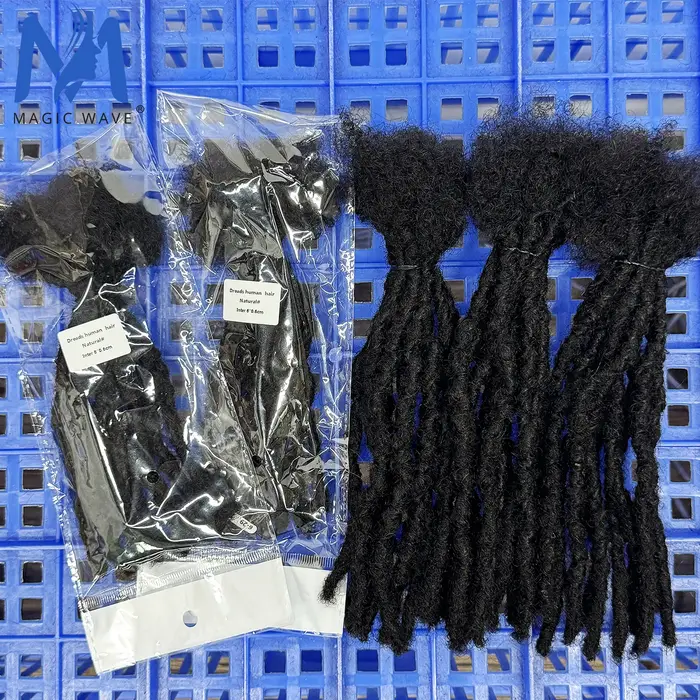 Extensions de cheveux 100% naturels Inter Loc, 0.6cm de largeur, 4 à 8 pouces, Extensions Dreadlock 