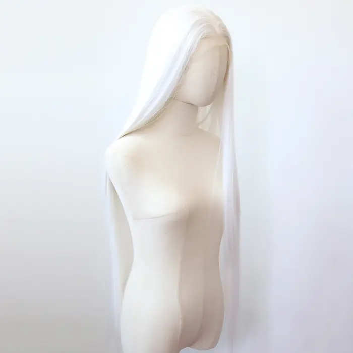 Perruque Lace Front Wig synthétique blanche
