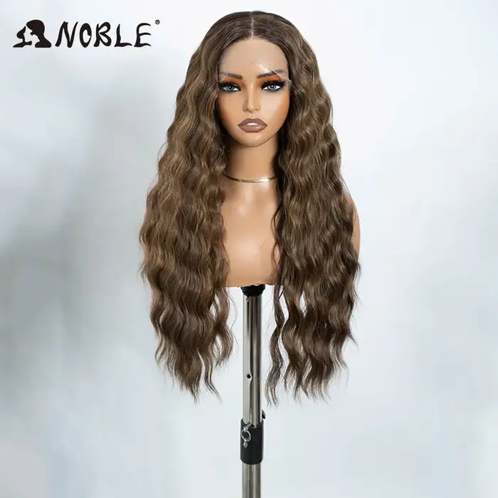 Perruque Lace Front Wig synthétique bouclée Noble