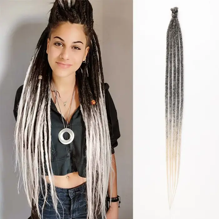 Extensions de Dreadlock synthétiques de 24 pouces