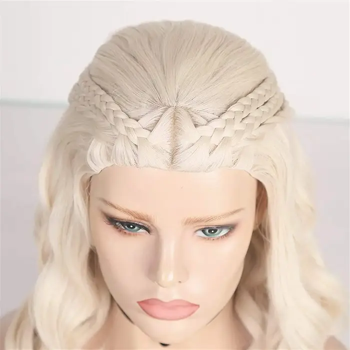AIMEYA – perruque Lace Front Wig synthétique pour femmes, perruque daeriys Cersei Cosplay, perruques