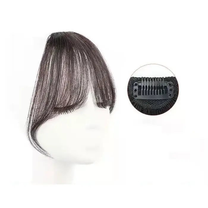 Frange perruque pièce légère Air frange perruque pièce femme front perruque pièce synthétique fausse