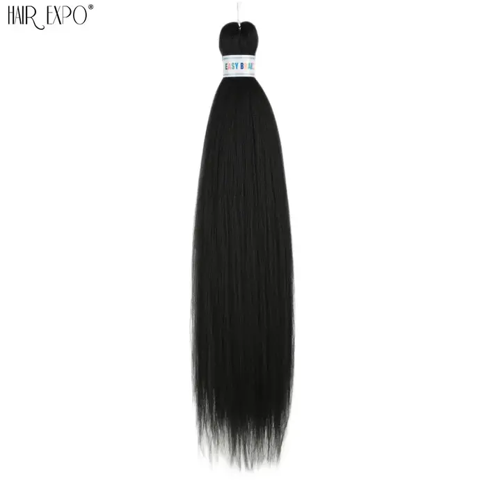 Extensions capillaires synthétiques colorées pré-étirées, tresses faciles de 26 pouces, tresses Jumb