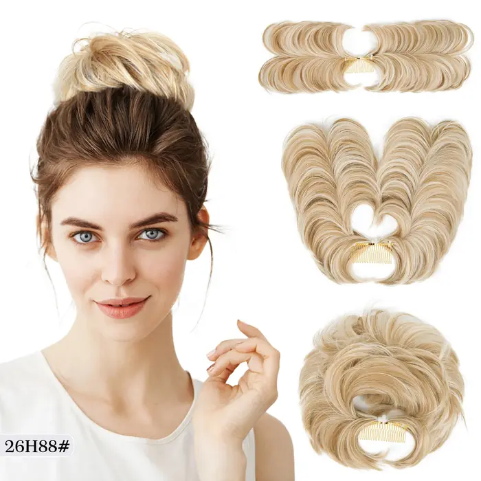 Postiche chignon décoiffé bon marché pour femme