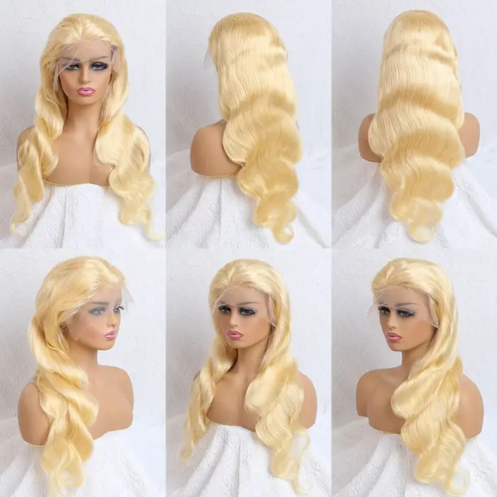 360 dentelle frontale perruque 613 Blonde 13x4 13x6 vague de corps