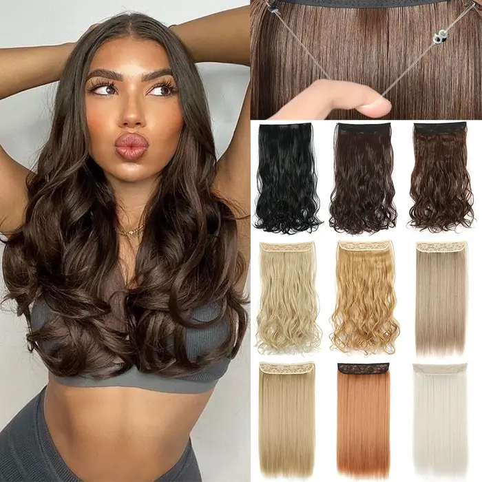 Extensions capillaires synthétiques sans Clips