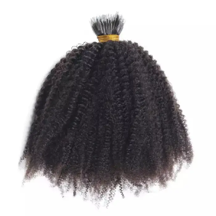 Micro NJosé Head I Tip-Extension de Cheveux Humains pour Femme, Microlinks, Afro, Kinky, Curly, Mong