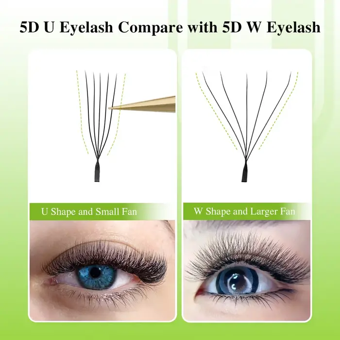 NAGARAKU U forme 2D/3D/4D/5D lumière douce Extensions de cils naturels moelleux vison fausse fourrure parallèle fournitures de maquillage