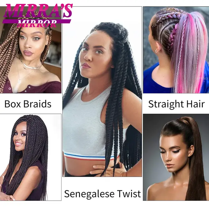 Extensions de cheveux synthétiques Yaki souples pré-étirées