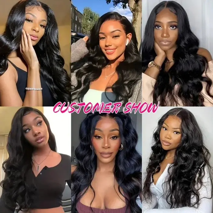 Perruque frontale transparente HD Body Wave 13x4/13x6, perruques en cheveux humains Body Wave Lace F