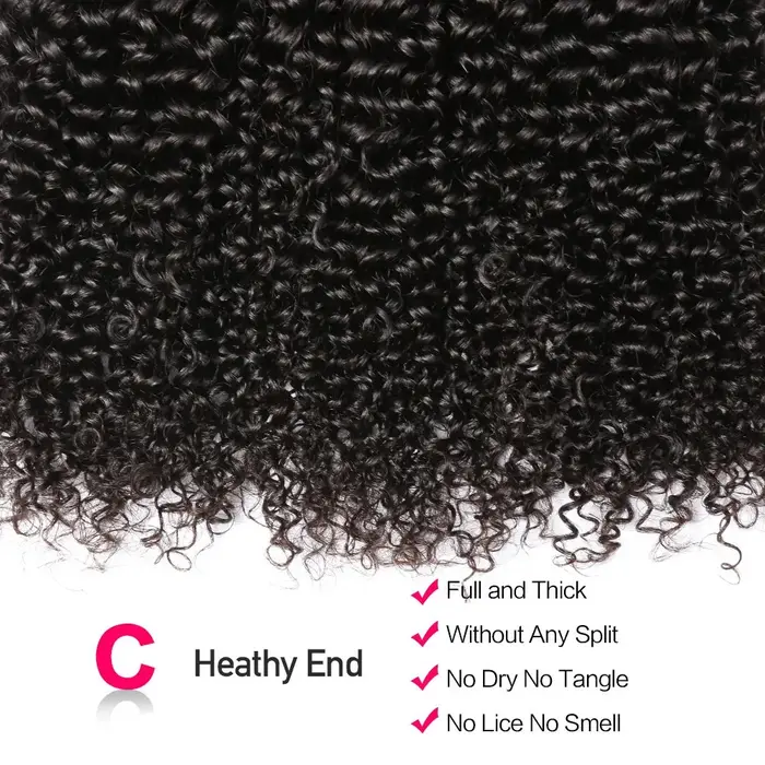 Offre de lots de cheveux humains bouclés crépus bruts non traités