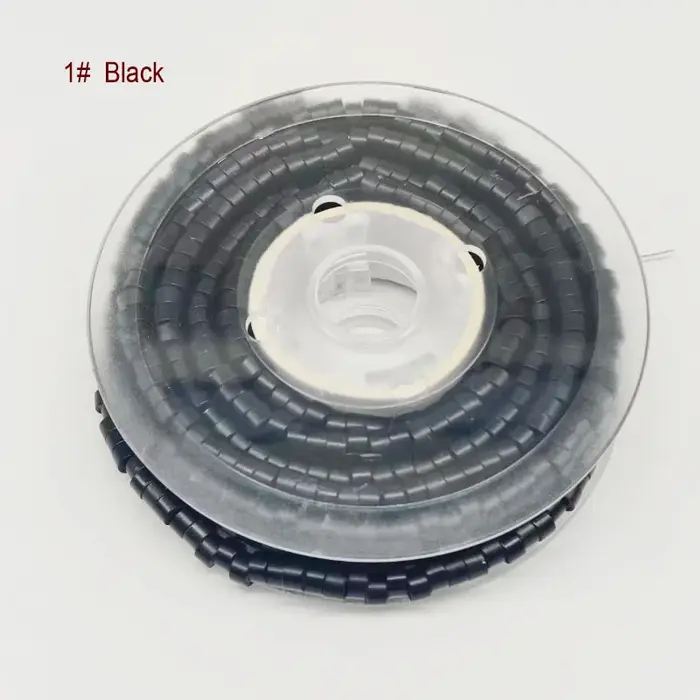 Micro anneaux pré-chargés en silicone et aluminium, perles de liens, outils d'extension de cheveux, 