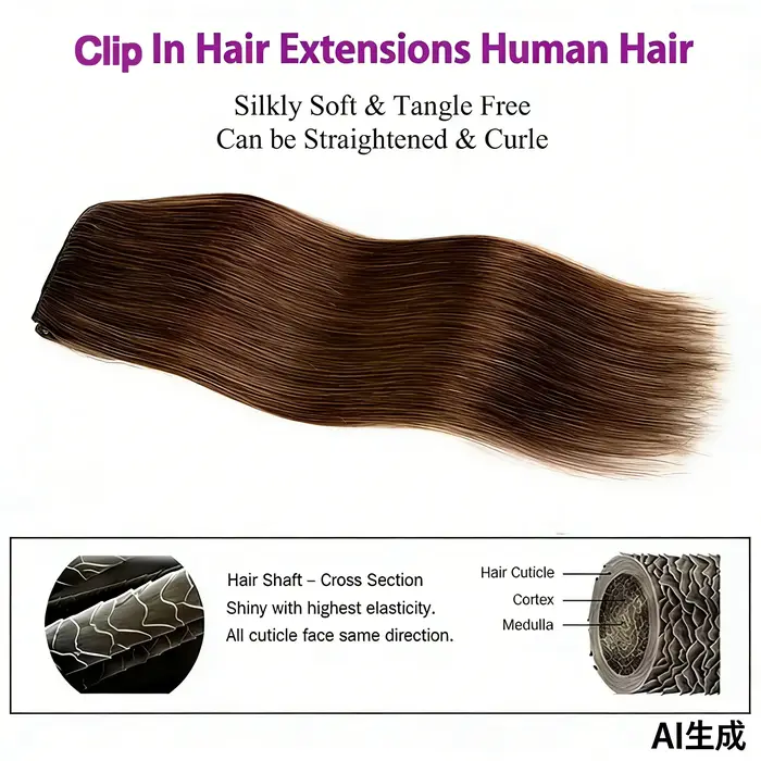 Extensions de cheveux à clipser