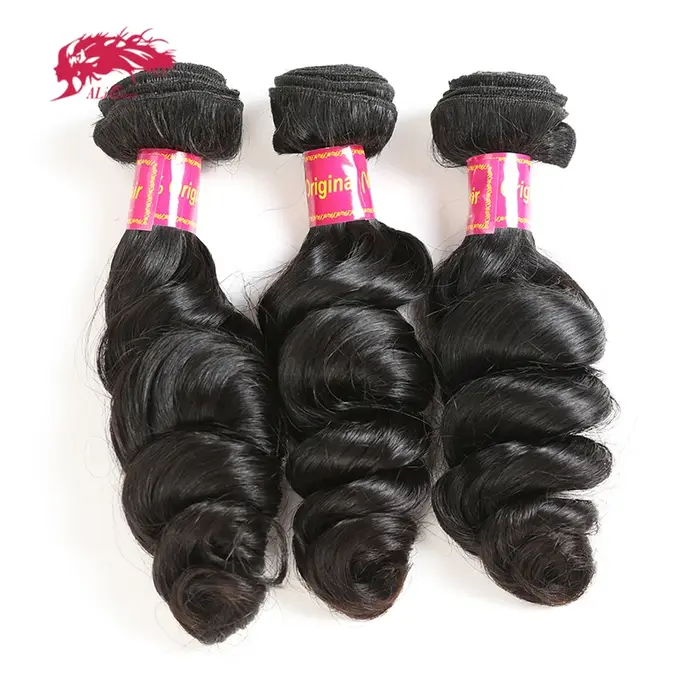 Tissage en lot brésilien naturel vierge brut 100%-ALI QUEEN HAIR, adt wave, 10 à 30 pouces, extensio