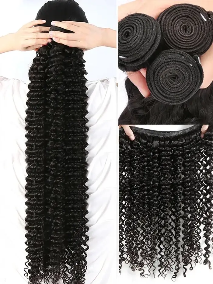 Lots de Cheveux Humains Ondulés Profonds (Loose Deep Wave) de 32, 36, 40 Pouces, Cheveux Brésiliens 