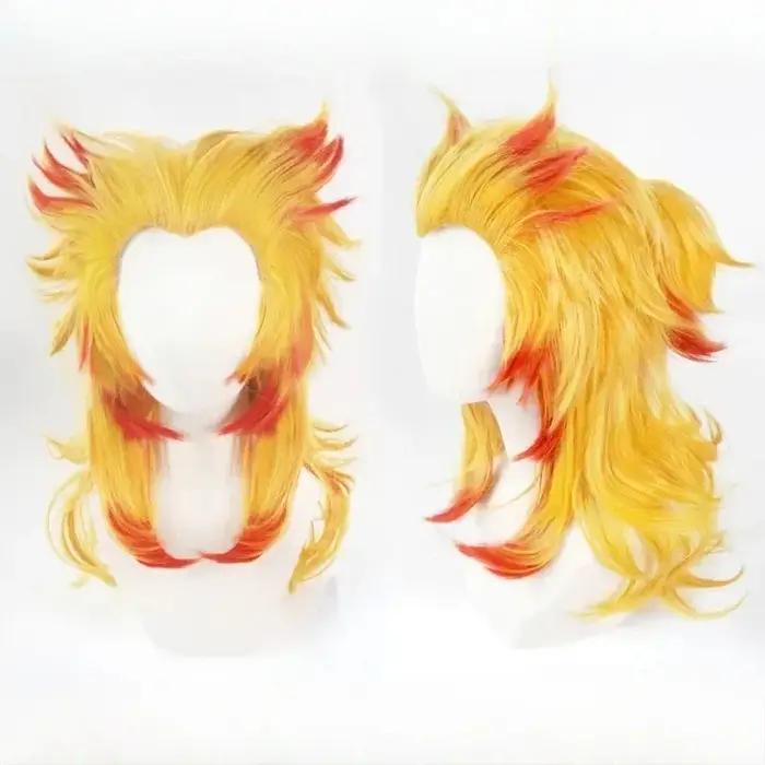 Perruque de cosplay Kyojuro Rengoku