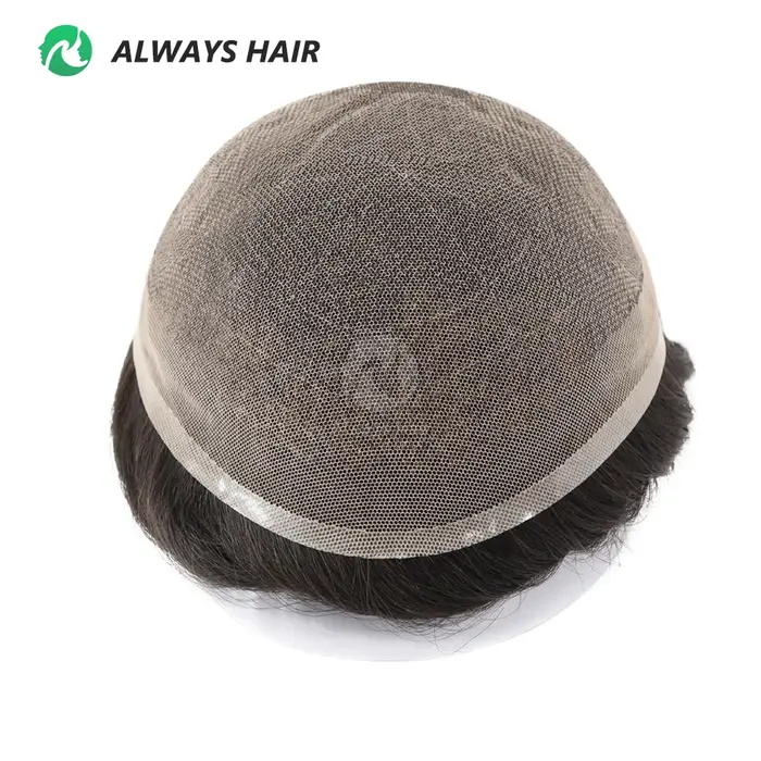 Alwayshair-DURA LACE hommes capillaire prothèse cheveux 130% densité de cheveux cheveux indiens dent