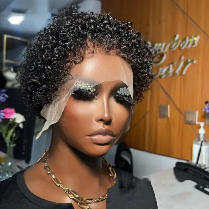 Kinky Curly Hair Wig, Natural Hairline