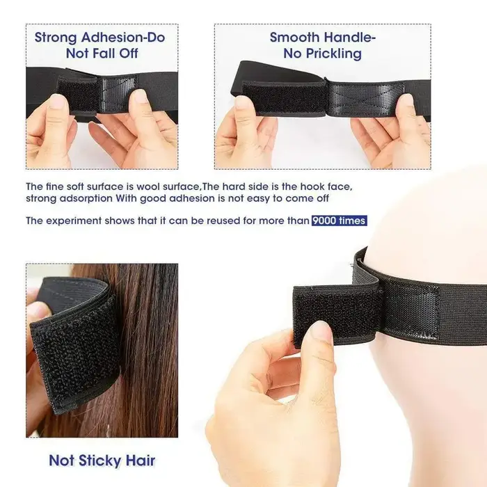 Lot de 3/5/10 élastiques à cheveux tendance pour perruques