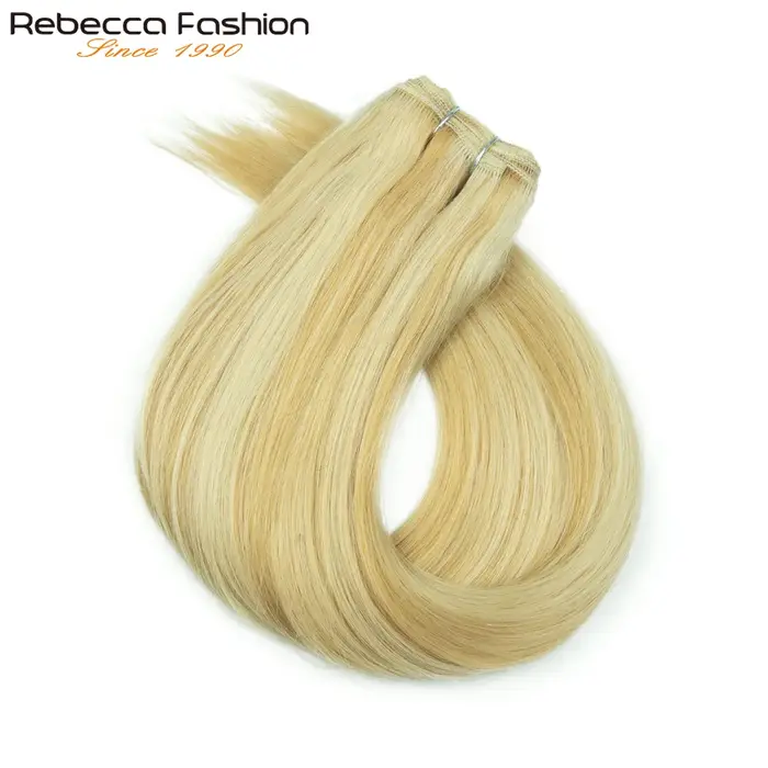 Extensions de cheveux naturels brésiliens lisses doublement étirés