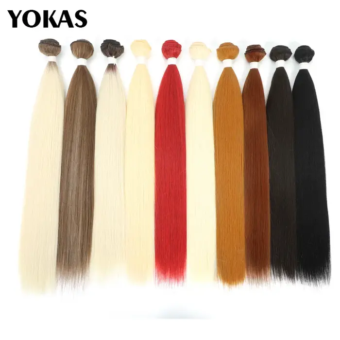 40 pouces cheveux longs tissage Blonde synthétique droite Ombre