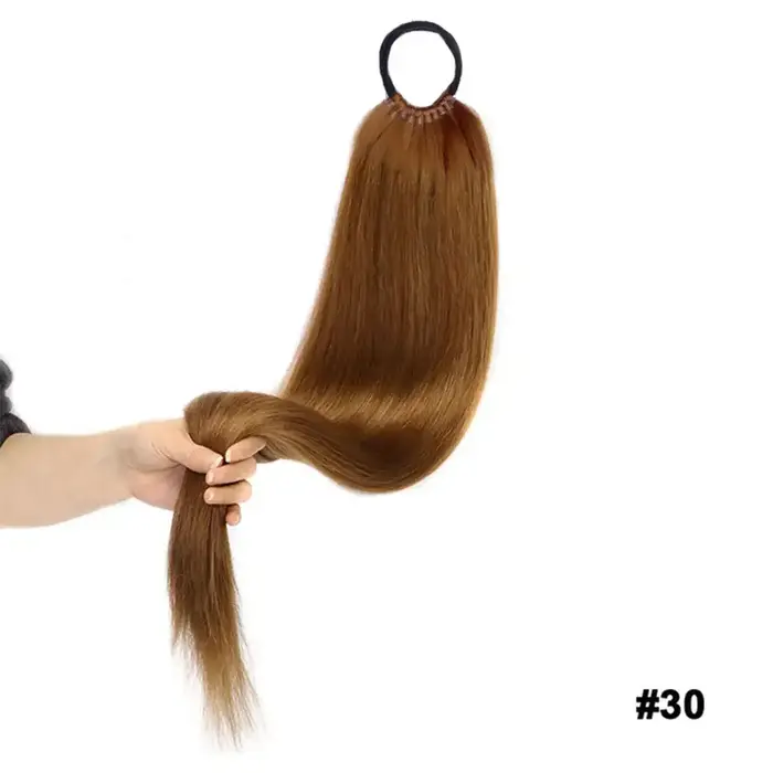 Queue de cheval Extensions de cheveux synthétiques longue droite fausses queues