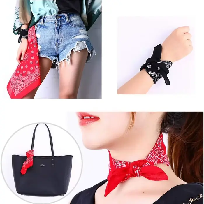 Hip Hop Cowboy Paisley écharpe grand bandana tête