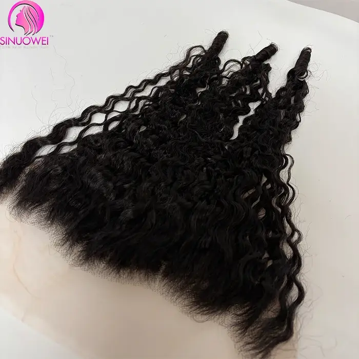 Closure en dentelle transparente 4x4 Cheveux bouclés birmans 12A